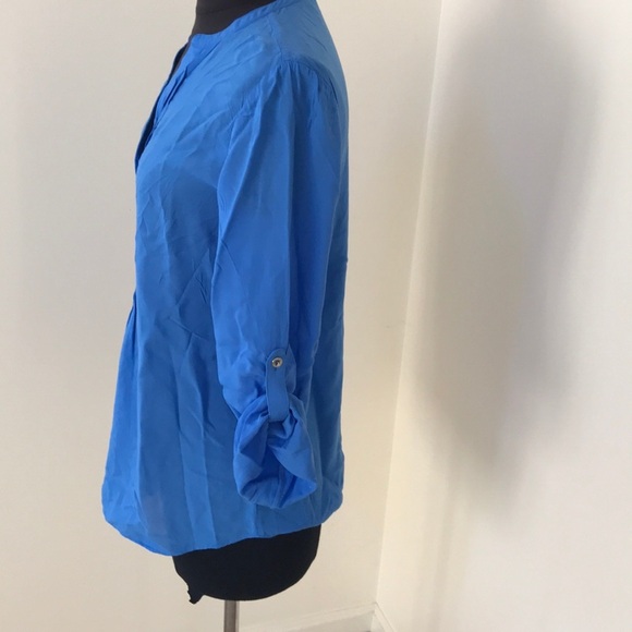 LILLY PULITZER Size S blue button down top - Picture 3 of 6